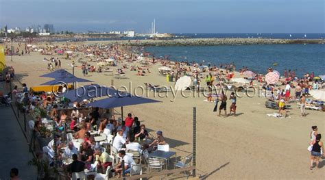 barceloneta beach topless|Very Busy with Topless Bathing